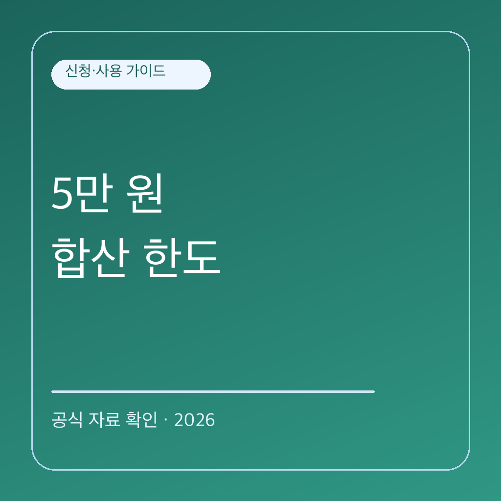 주유소·편의점·하나로마트 5만 원 한도 이해 대표 이미지
